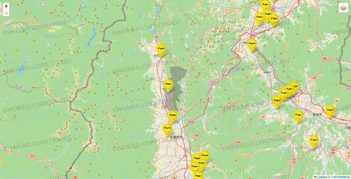 長野県のマツモトキヨシの店舗地図