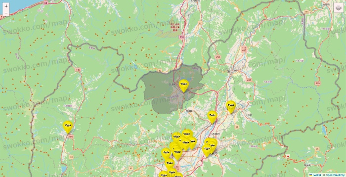 長野県のマツモトキヨシの店舗地図