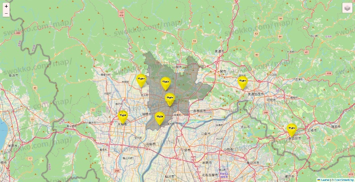岐阜県のマツモトキヨシの店舗地図