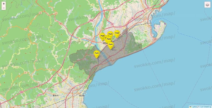 静岡県のマツモトキヨシの店舗地図