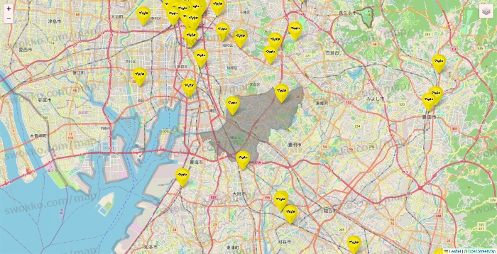 愛知県のマツモトキヨシの店舗地図