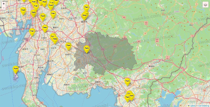 愛知県のマツモトキヨシの店舗地図