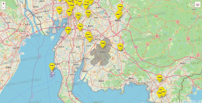 愛知県のマツモトキヨシの店舗地図
