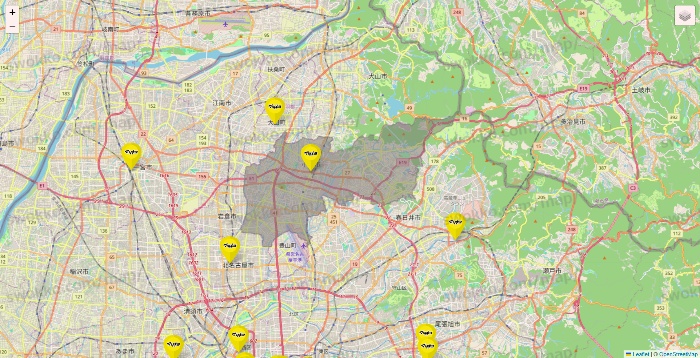 愛知県のマツモトキヨシの店舗地図
