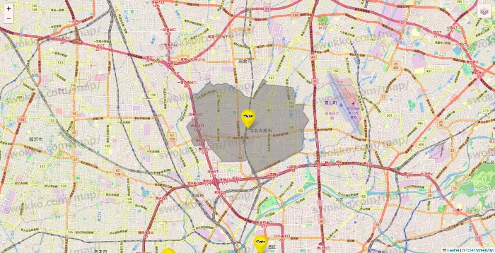 愛知県のマツモトキヨシの店舗地図