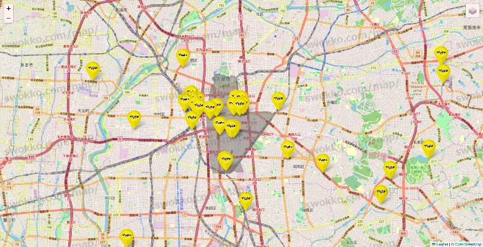 愛知県のマツモトキヨシの店舗地図