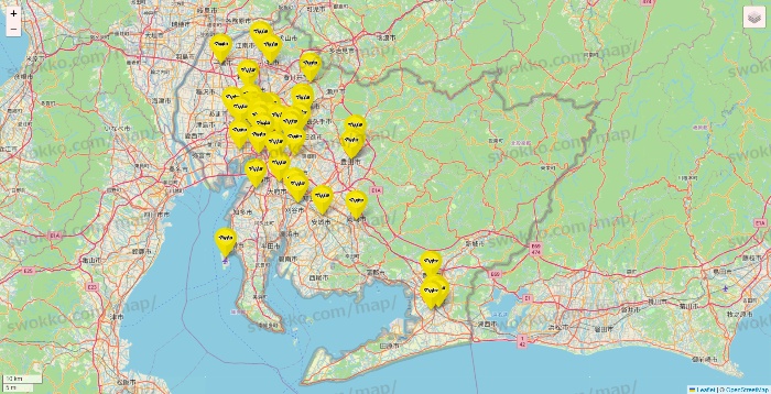 愛知県のマツモトキヨシの店舗地図