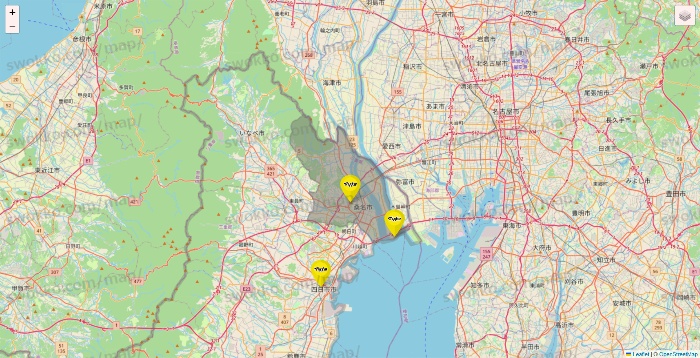 三重県のマツモトキヨシの店舗地図