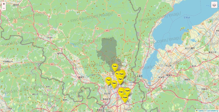 京都府のマツモトキヨシの店舗地図
