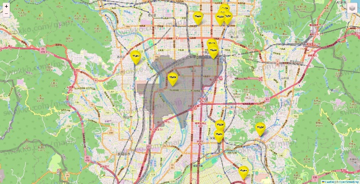 京都府のマツモトキヨシの店舗地図