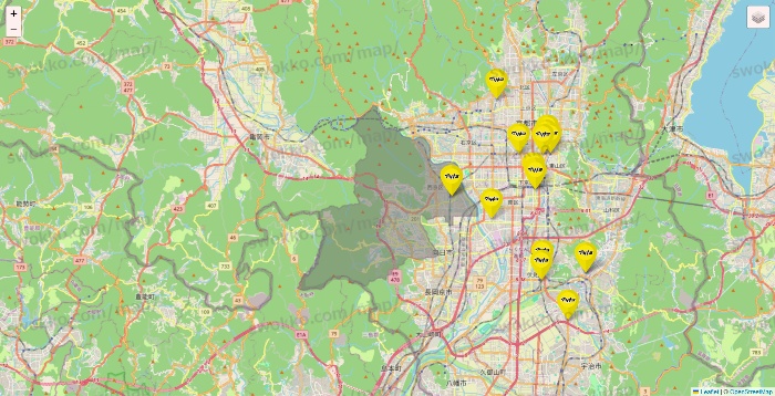 京都府のマツモトキヨシの店舗地図