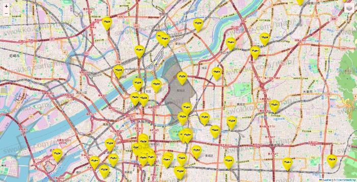 大阪府のマツモトキヨシの店舗地図