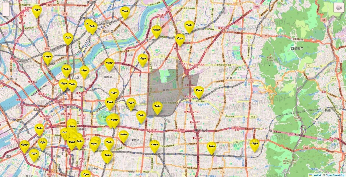 大阪府のマツモトキヨシの店舗地図