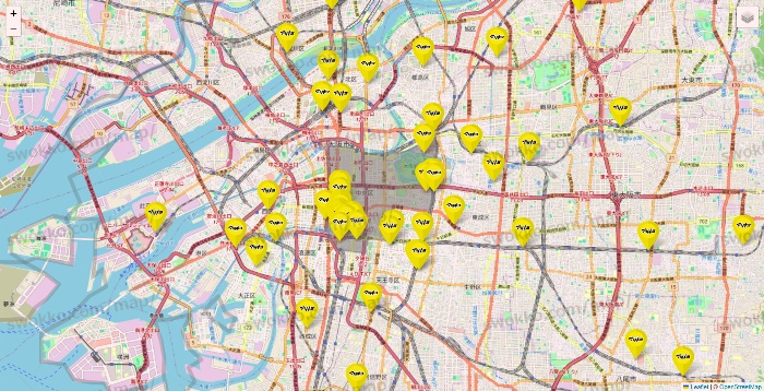 大阪府のマツモトキヨシの店舗地図