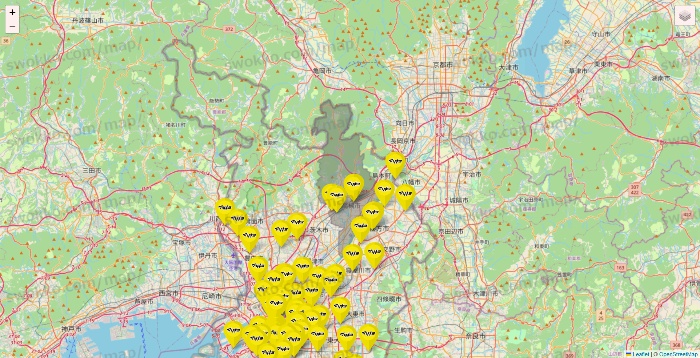 大阪府のマツモトキヨシの店舗地図