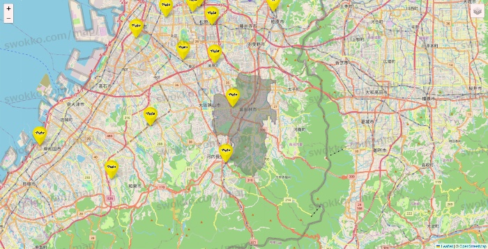 大阪府のマツモトキヨシの店舗地図
