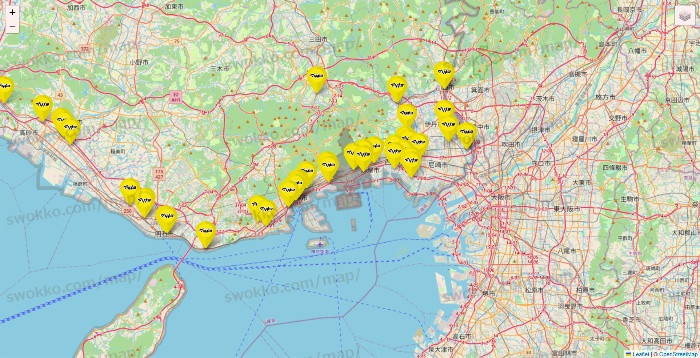 兵庫県のマツモトキヨシの店舗地図