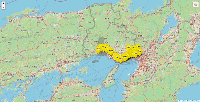 兵庫県のマツモトキヨシの店舗地図