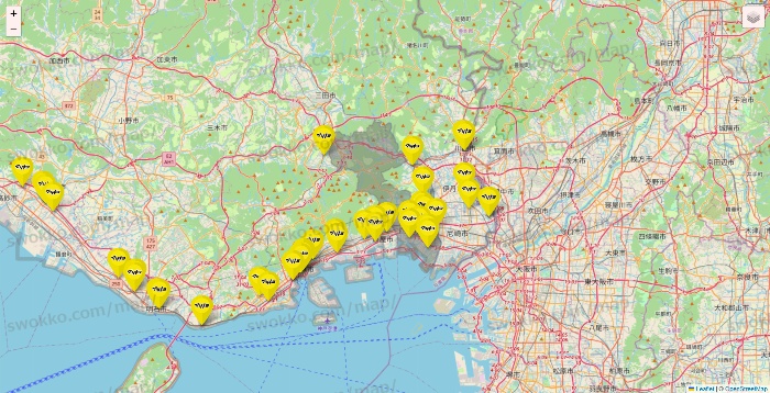 兵庫県のマツモトキヨシの店舗地図
