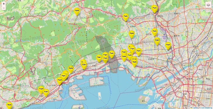 兵庫県のマツモトキヨシの店舗地図