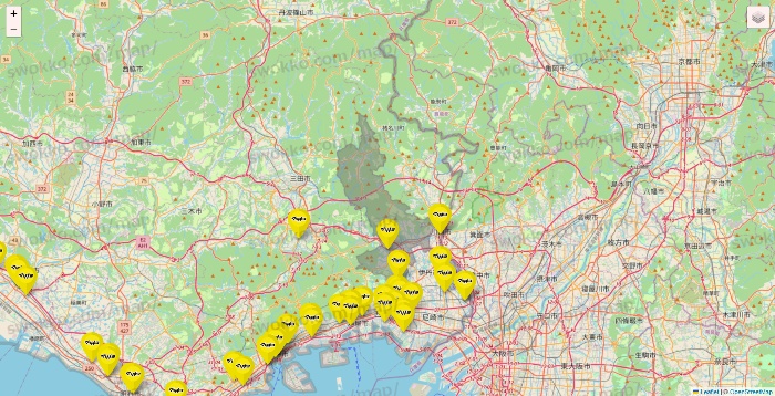 兵庫県のマツモトキヨシの店舗地図