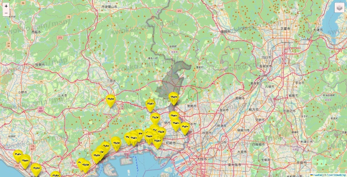 兵庫県のマツモトキヨシの店舗地図