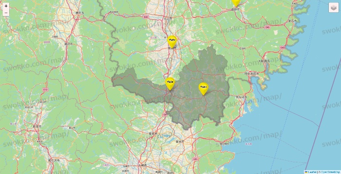 岩手県のマツモトキヨシの店舗地図