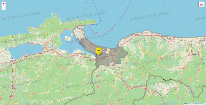 鳥取県のマツモトキヨシの店舗地図