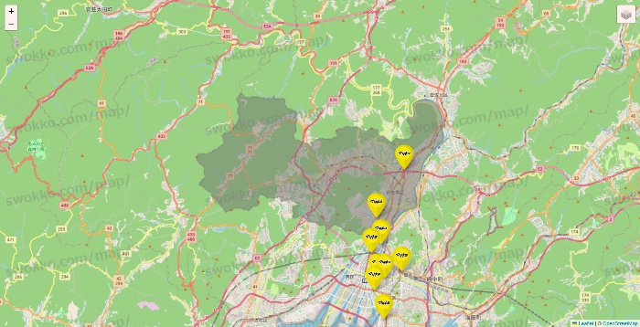 広島県のマツモトキヨシの店舗地図