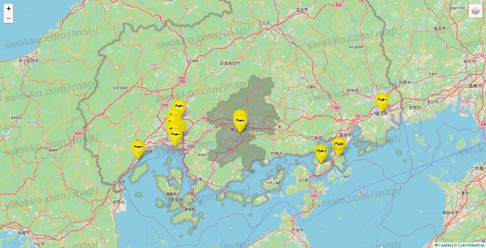 広島県のマツモトキヨシの店舗地図