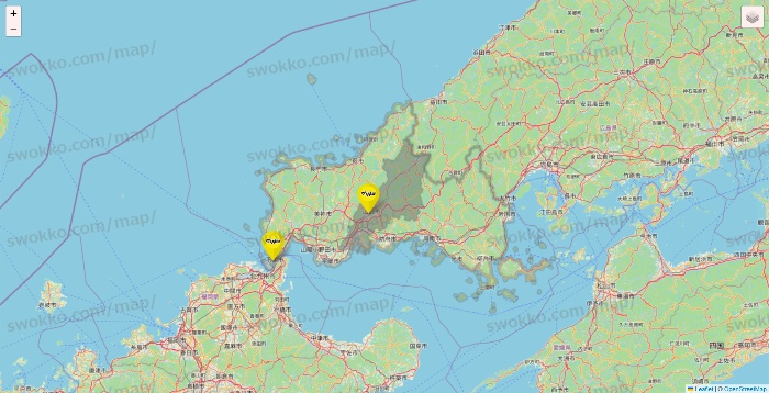 山口県のマツモトキヨシの店舗地図