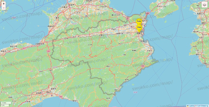 徳島県のマツモトキヨシの店舗地図
