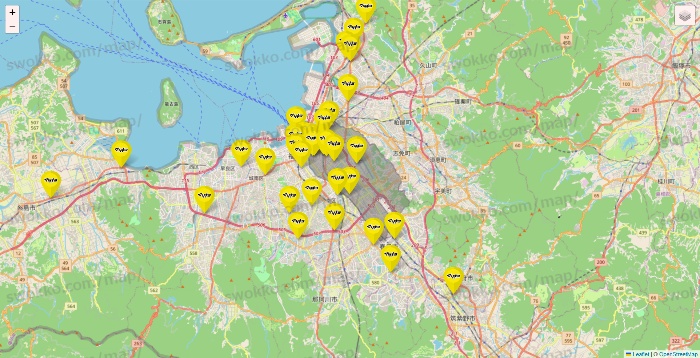福岡県のマツモトキヨシの店舗地図