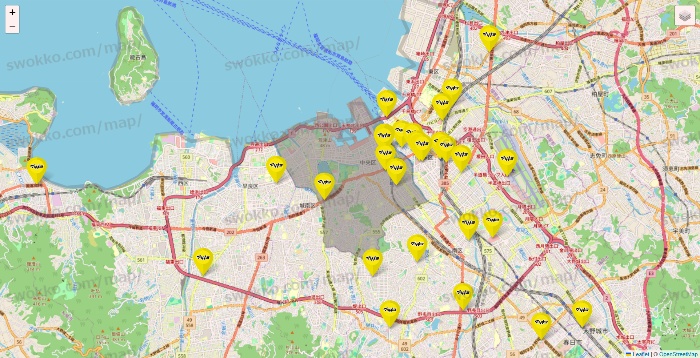 福岡県のマツモトキヨシの店舗地図