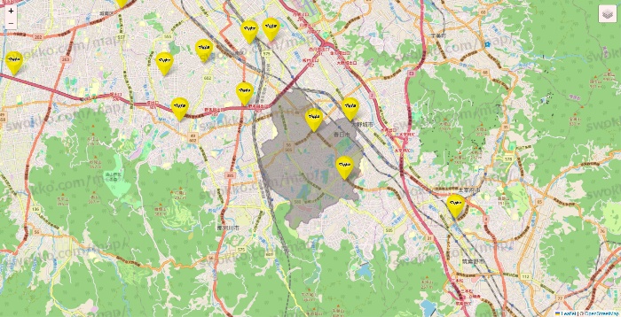 福岡県のマツモトキヨシの店舗地図