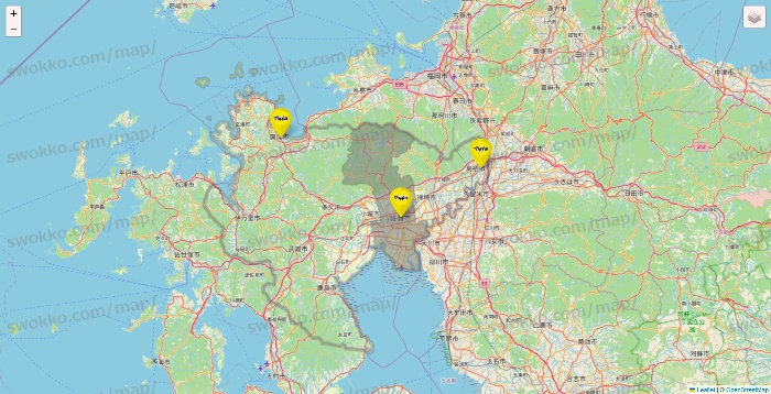 佐賀県のマツモトキヨシの店舗地図