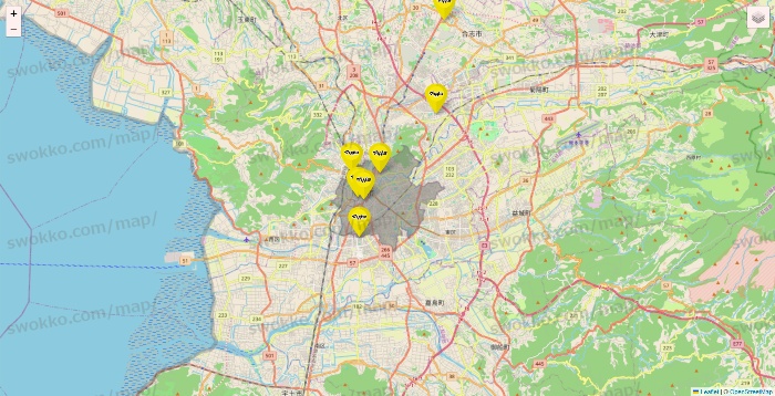 熊本県のマツモトキヨシの店舗地図