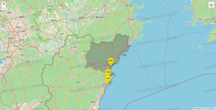 宮崎県のマツモトキヨシの店舗地図