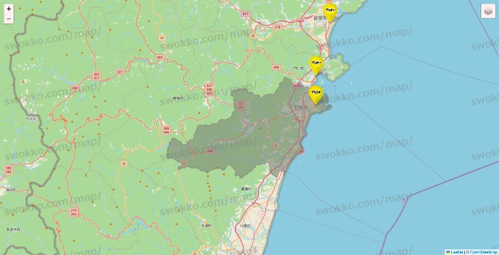宮崎県のマツモトキヨシの店舗地図