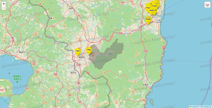 宮崎県のマツモトキヨシの店舗地図