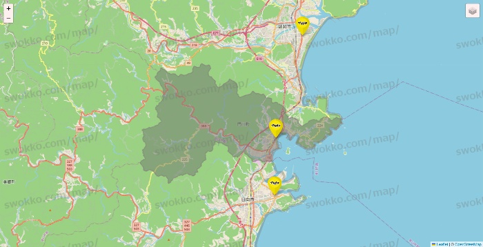 宮崎県のマツモトキヨシの店舗地図