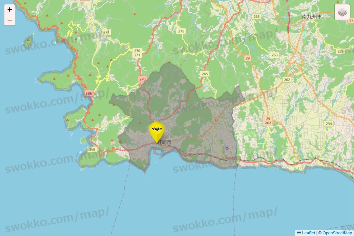 鹿児島県のマツモトキヨシの店舗地図