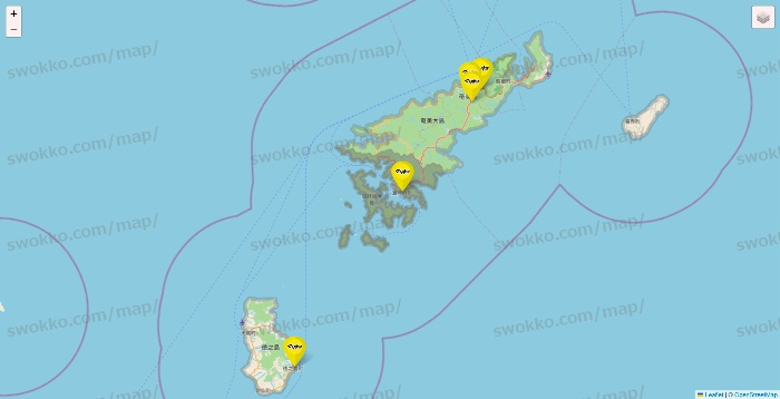 鹿児島県のマツモトキヨシの店舗地図