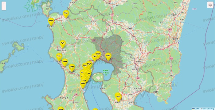 鹿児島県のマツモトキヨシの店舗地図