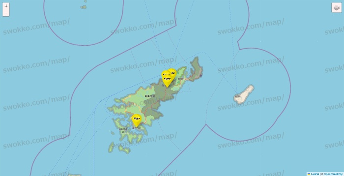 鹿児島県のマツモトキヨシの店舗地図