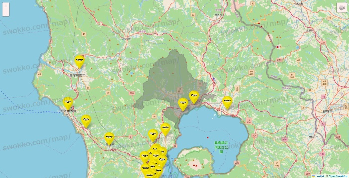 鹿児島県のマツモトキヨシの店舗地図