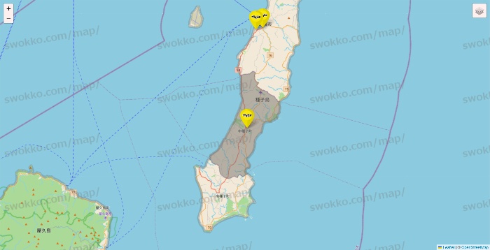 鹿児島県のマツモトキヨシの店舗地図