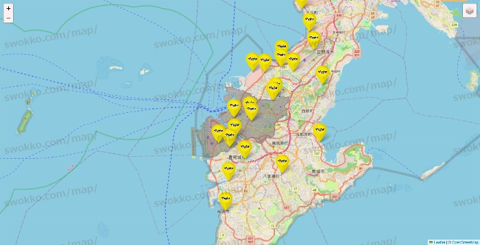 沖縄県のマツモトキヨシの店舗地図