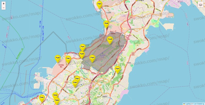 沖縄県のマツモトキヨシの店舗地図