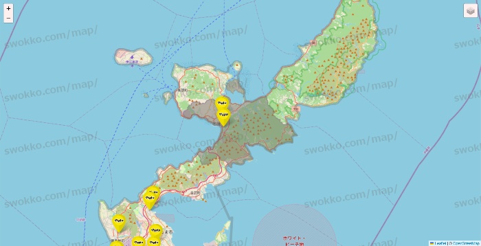 沖縄県のマツモトキヨシの店舗地図